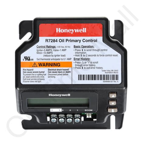 honeywell r7284u1004 oil primary control junction box|r7284u 1004.